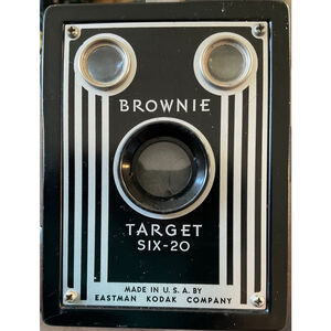 Vintage Kodak Brownie Target Six-20 Box Camera 1940s Art Deco Display